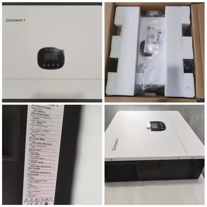 Kit Fotovoltaic Off-Grid Solarescu 9 kW: Invertor Growatt 12kW, 20x Panouri N-Type TOPCon 450W (9kW), Baterie LiFePO4 17 kWh (51.2V 330Ah) EVE & BMS JK - poza 3