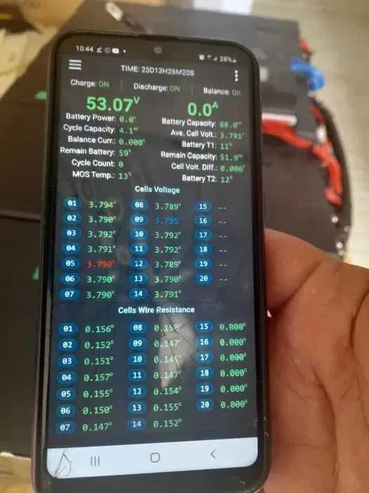 Smart BMS JK BD6A20S10P 8S-20S (24V-60V), Curent 100A (Vârf 200A), Balansare Activă 0.6A, Bluetooth - poza 3